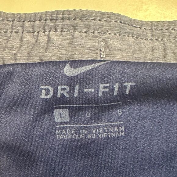 Nike Challenger Running Shorts Mens Size L Dri-Fit Brief Lined Drawstring Blue - Picture 7 of 9